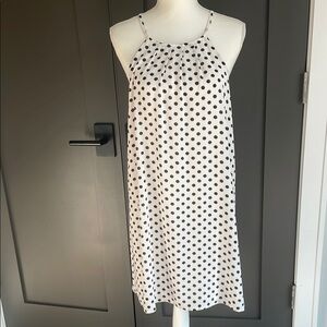 (Sold)Kaileigh Cindy Polka Dot Dress White Black Medium